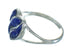 Lapis And Sterling Silver Heart Ring Size 5-3/4 RX82212